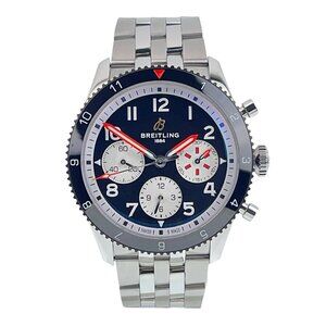 Breitling Classic Avi Steel Black Dial 42mm Automatic Mens Watch Y23380